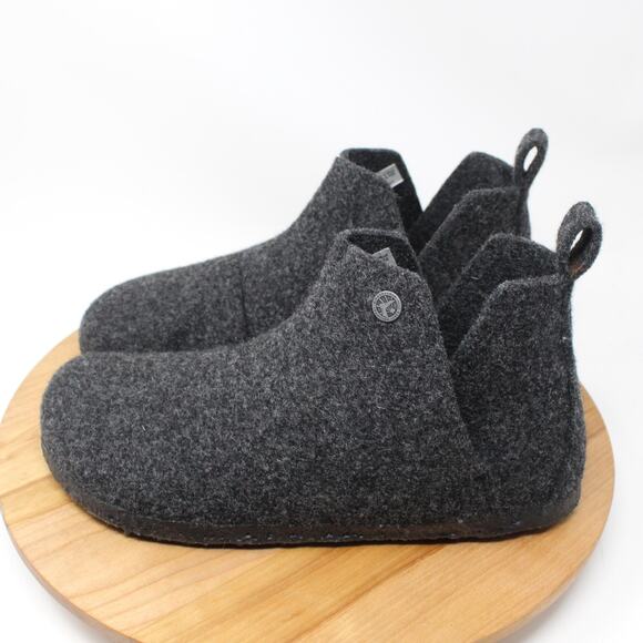 Birkenstock Shoes Mens 8 Andermatt Slipper Boot Anthracite Wool Felt Gray Italy - Picture 4 of 14